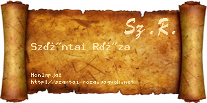 Szántai Róza névjegykártya