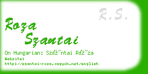 roza szantai business card